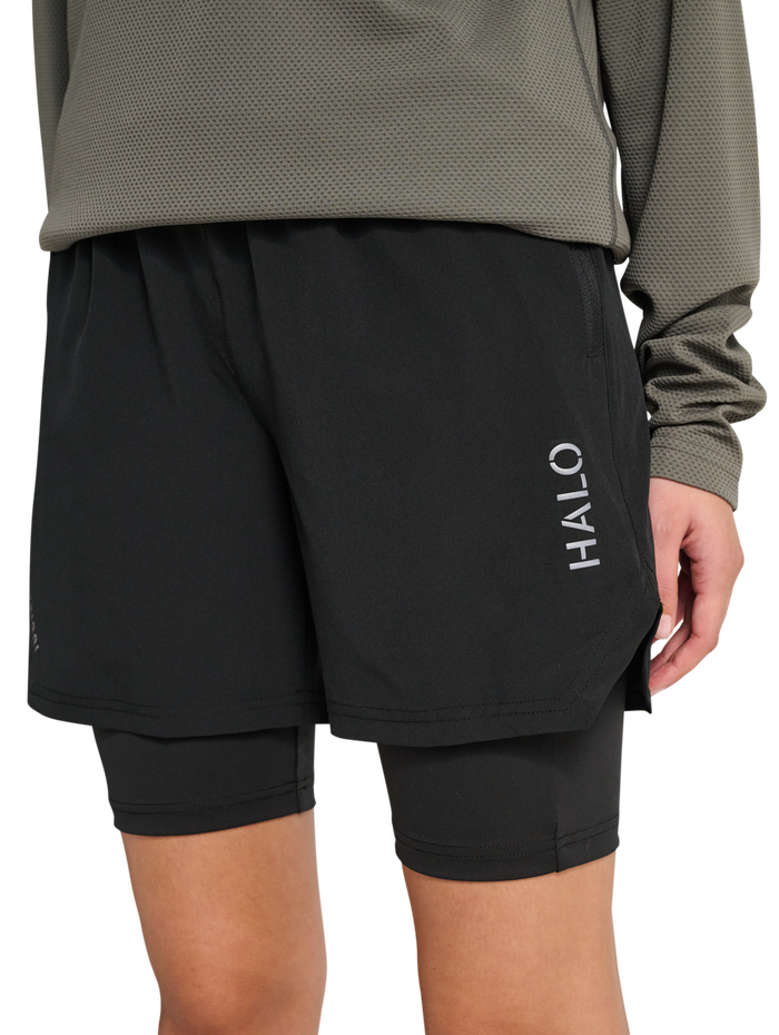 HALO 2 in 1 SHORT, BLACK, model