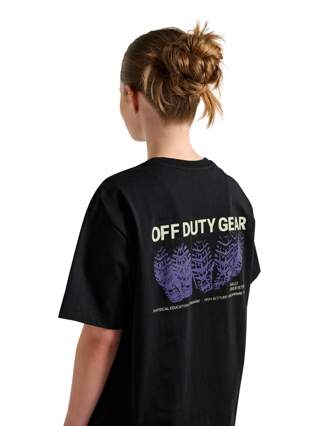 HALO GRAPHIC T-SHIRT, BLACK/FOG GREEN, model