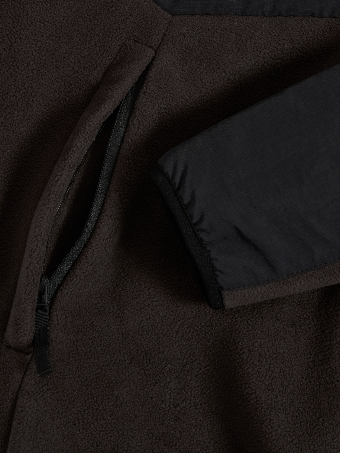 HALO BLOCKED ZIP FLEECE, CHOCOLATE TORTE, packshot