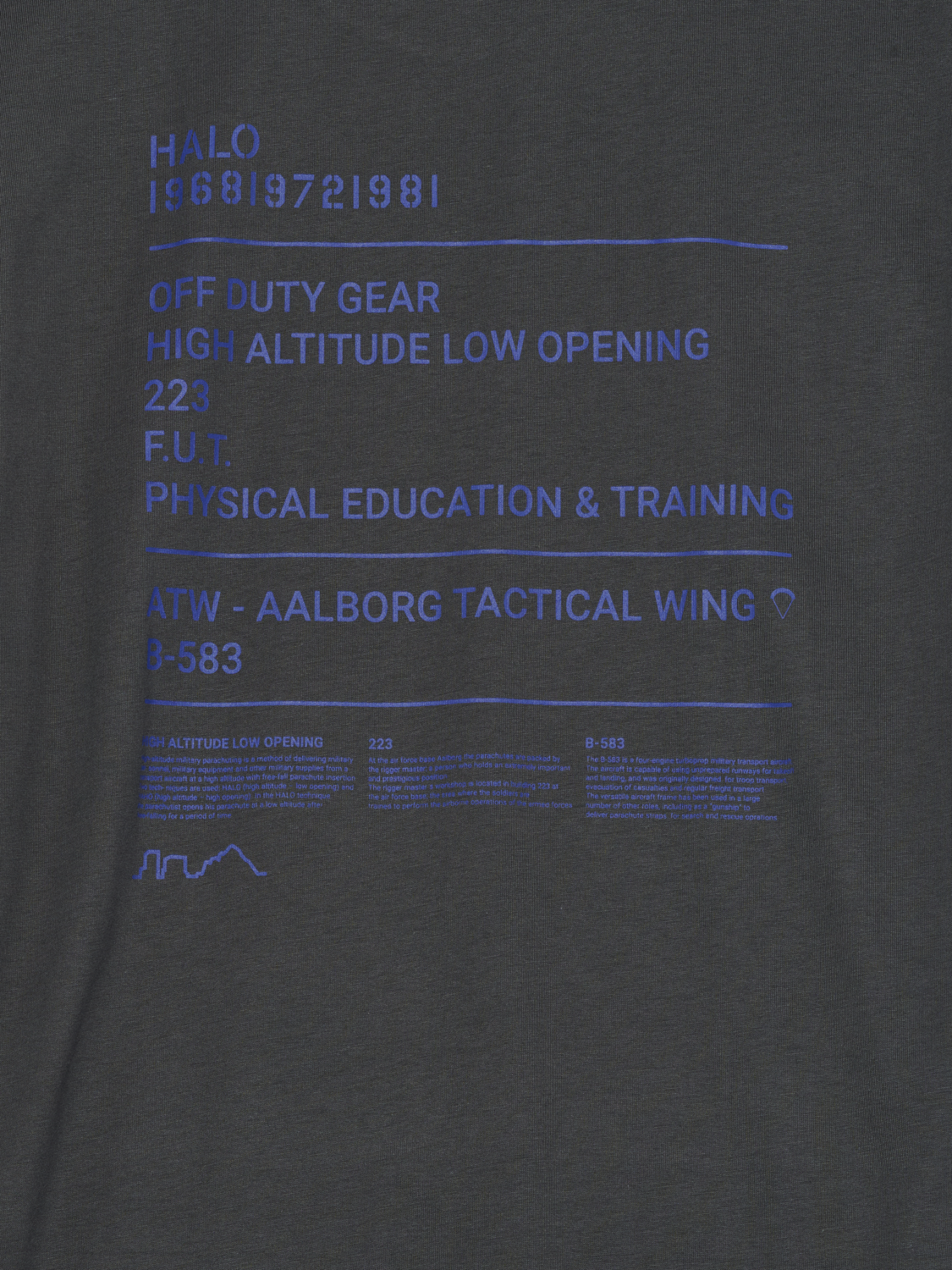 HALO GRAPHIC T-SHIRT, ASPHALT, packshot