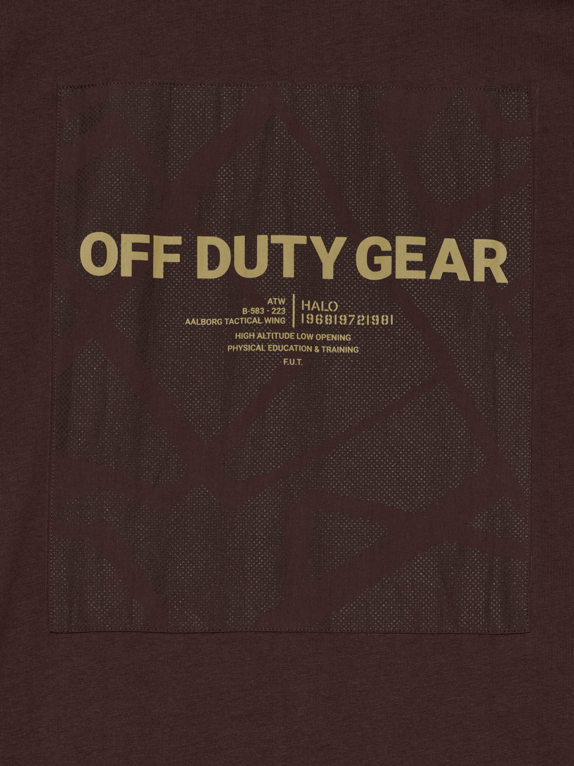 HALO PATCH GRAPHIC T-SHIRT, BITTER CHOCOLATE, packshot