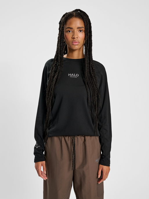 HALO SORONA TRAINING T-SHIRT L/S, BLACK, model