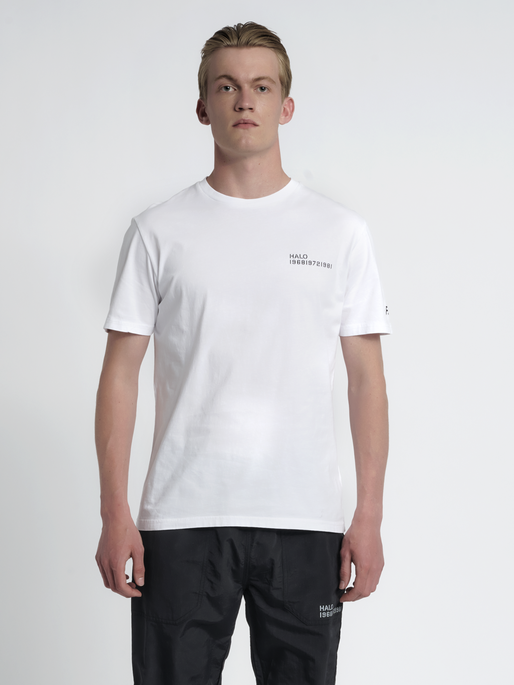 HALO COTTON TEE, OPTIC WHITE, model