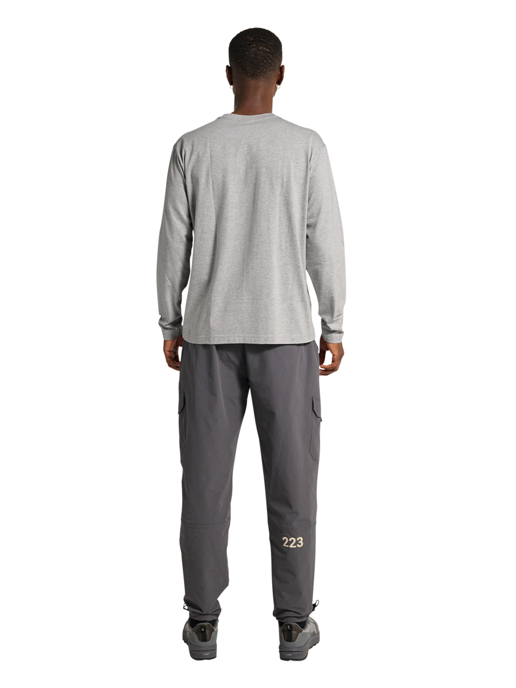 HALO UNIFORM LS, LIGHT GREY MELANGE, model