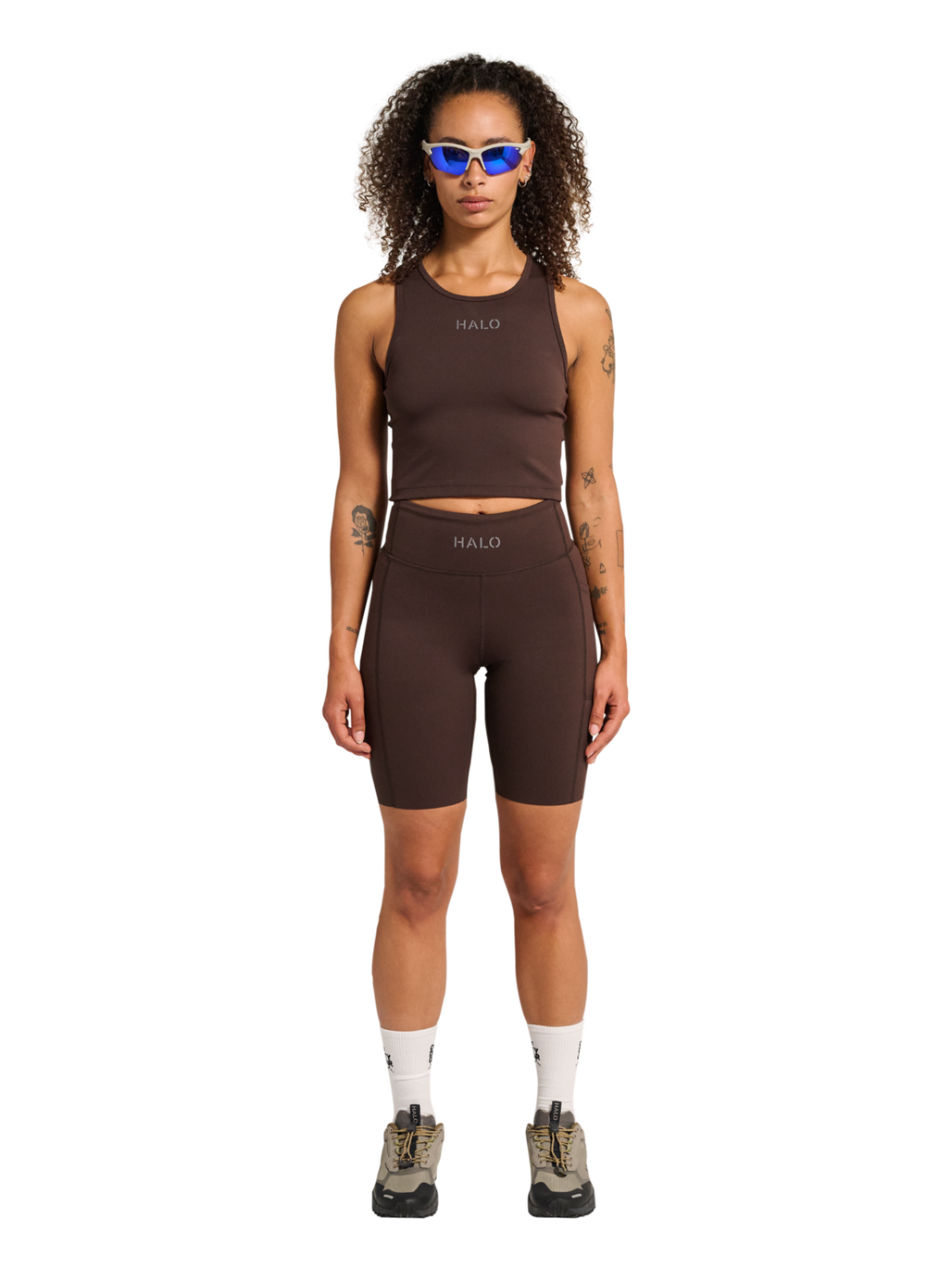 HALO WOMEN TRAINING SPRINTERS, CHOCOLATE TORTE, model