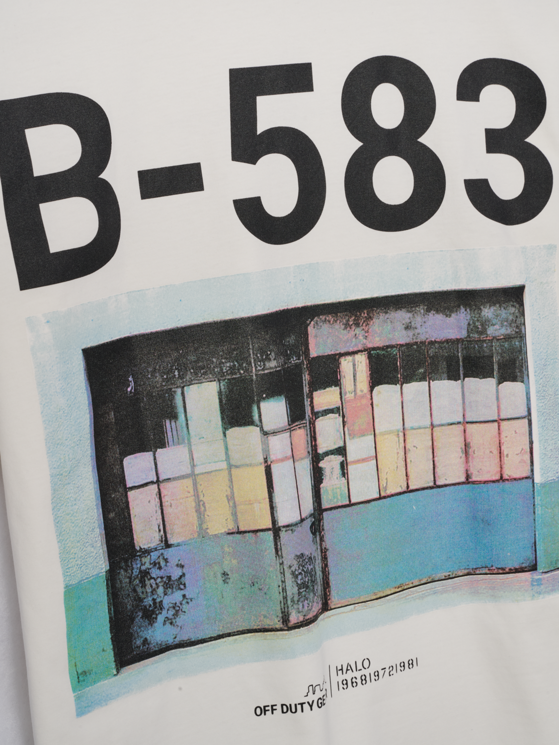 HALO GRAPHIC BOXY T-SHIRT, MARSHMALLOW, packshot