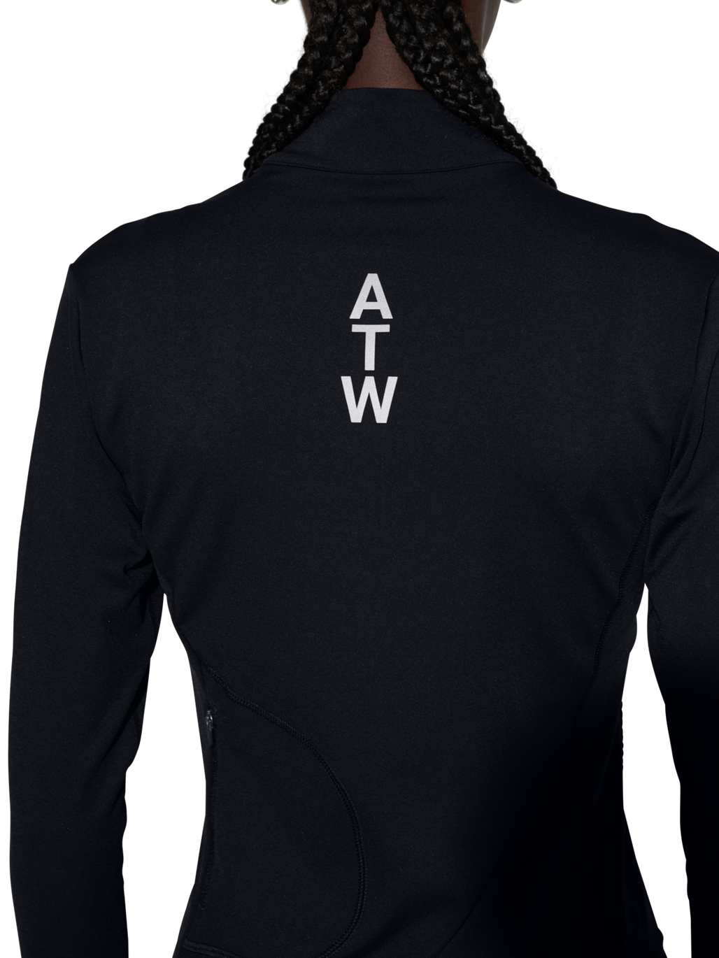 HALO WOMENS TRAINING ZIP SHIRT, BLACK, model