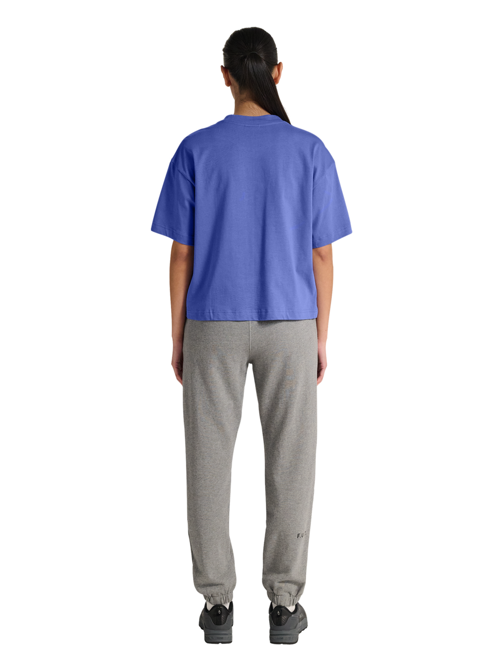 HALO WOMEN LOGO T-SHIRT, BAJA BLUE, model