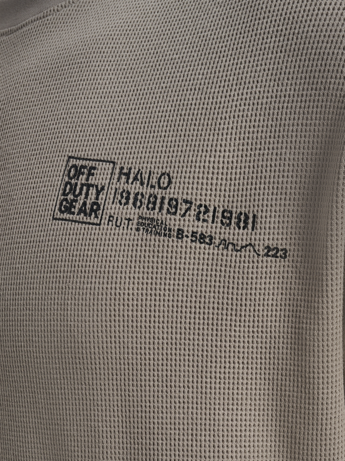 HALO GEAR WAFFLE L/S T-SHIRT 01, MOURNING DOVE, packshot