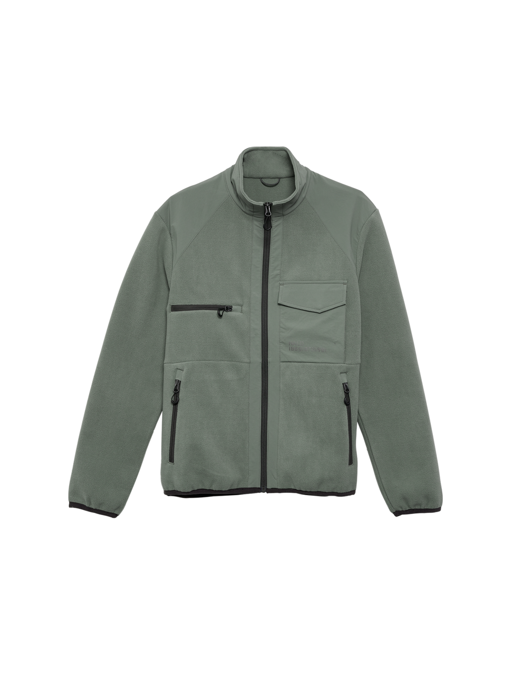 HALO PANELED FLEECE JACKET, AGAVE GREEN, packshot