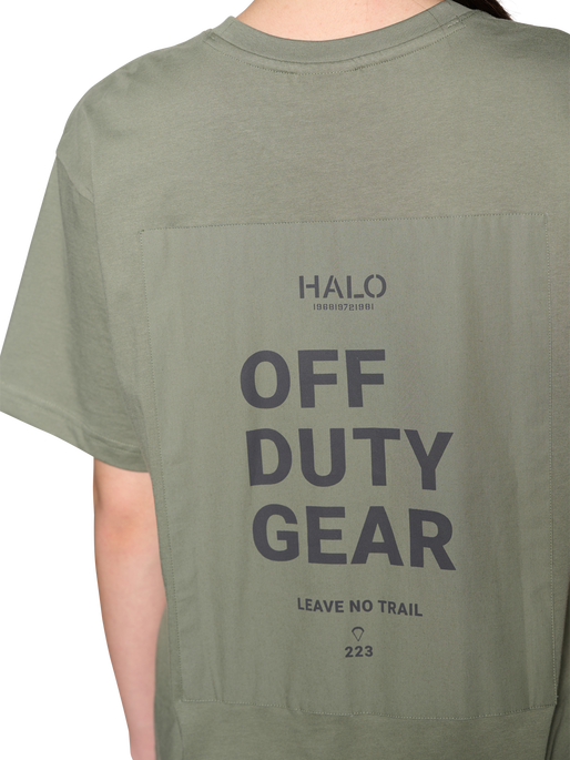 HALO PATCH GRAPHIC T-SHIRT, AGAVE GREEN, model
