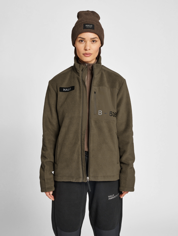 HALO TEDDY FLEECE JACKET, MAJOR BROWN, model