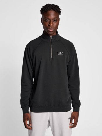 HALO COTTON HALFZIP, BLACK, model