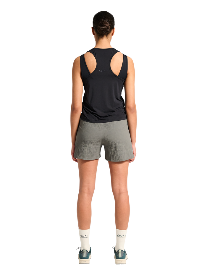 HALO WOMEN DIVISION RACERBACK TANK, BLACK, model