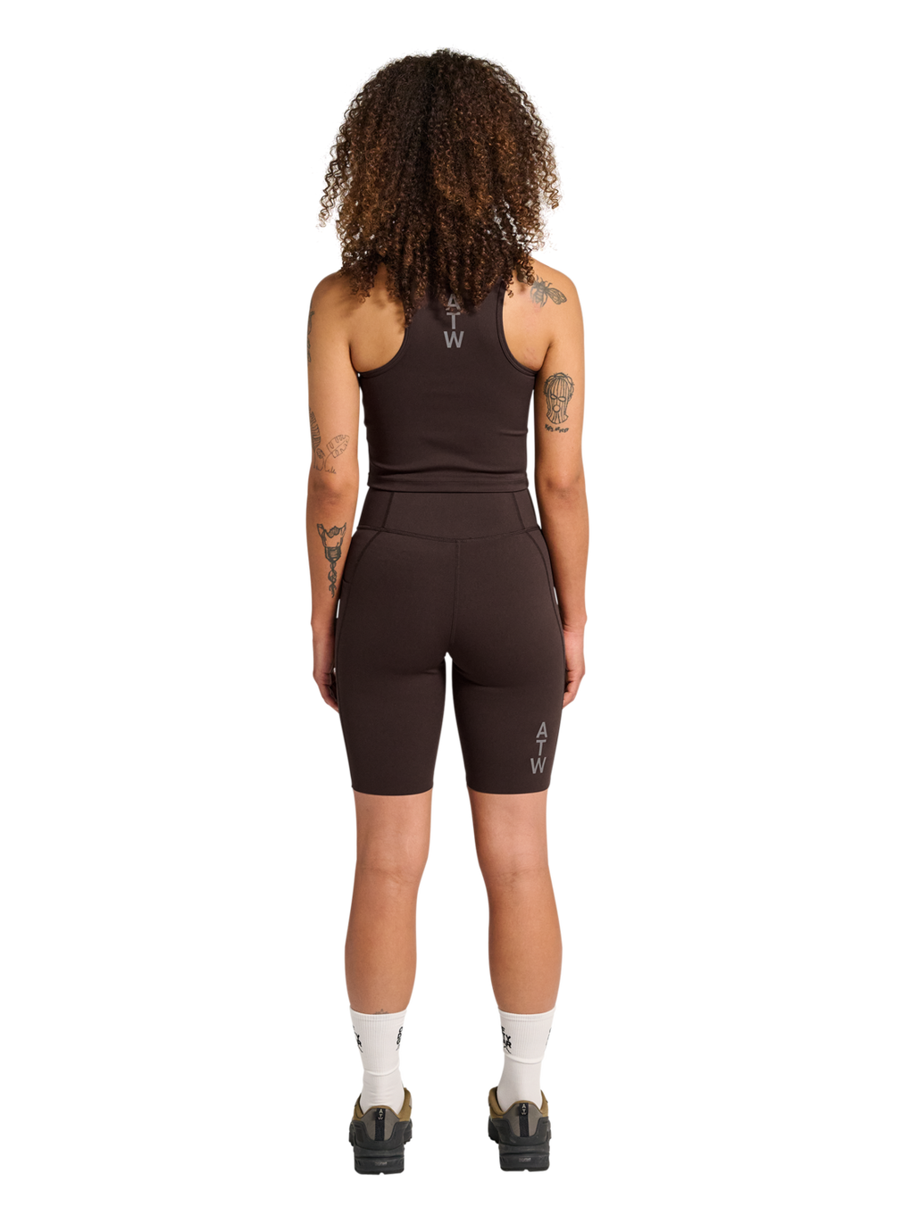 HALO WOMEN TRAINING TOP, CHOCOLATE TORTE, model