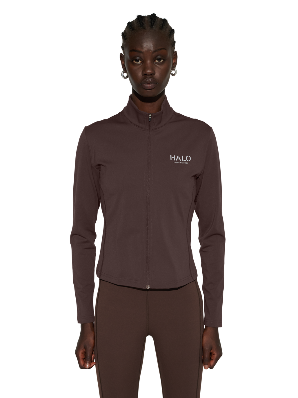 HALO WOMENS TRAINING ZIP SHIRT, BRACKEN, model