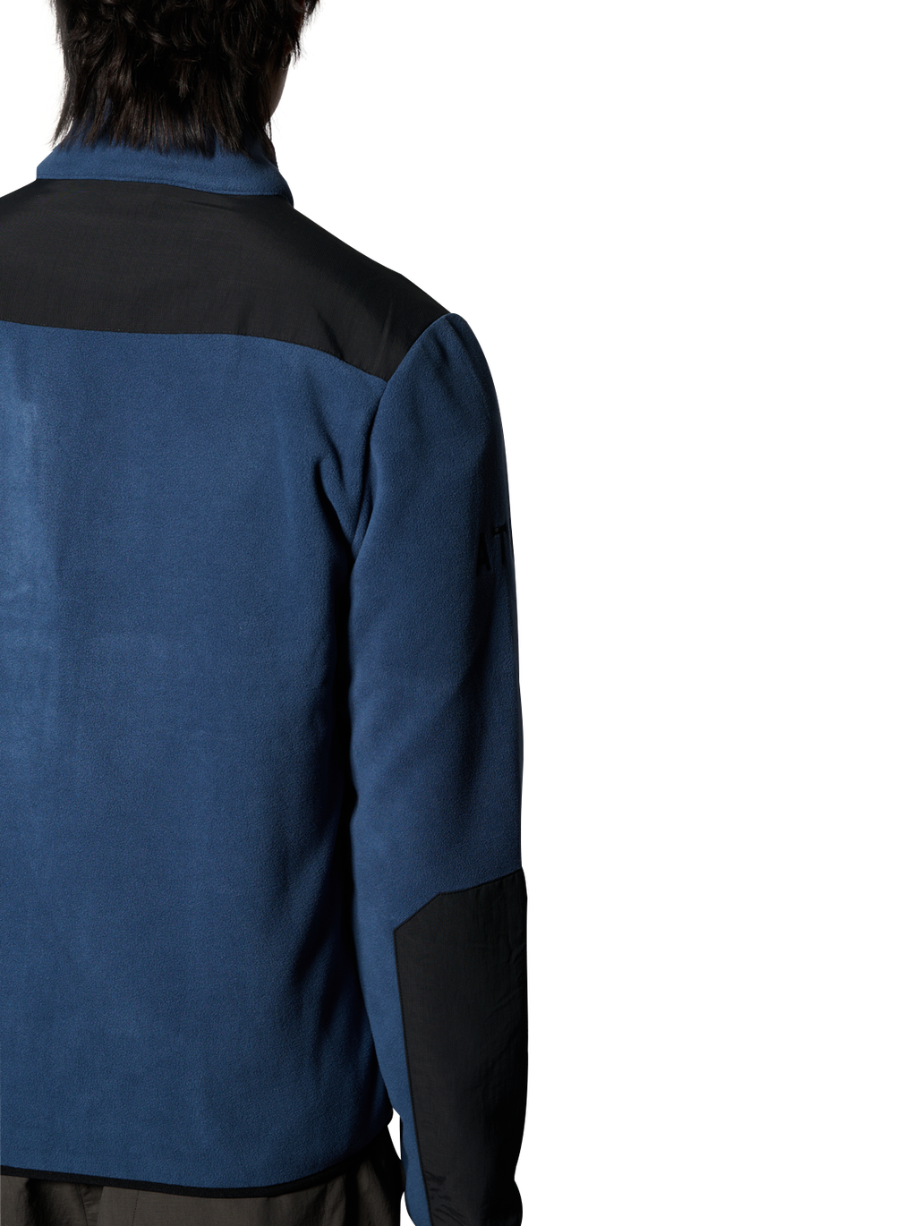 HALO BLOCKED ZIP FLEECE, SARGASSO SEA, model