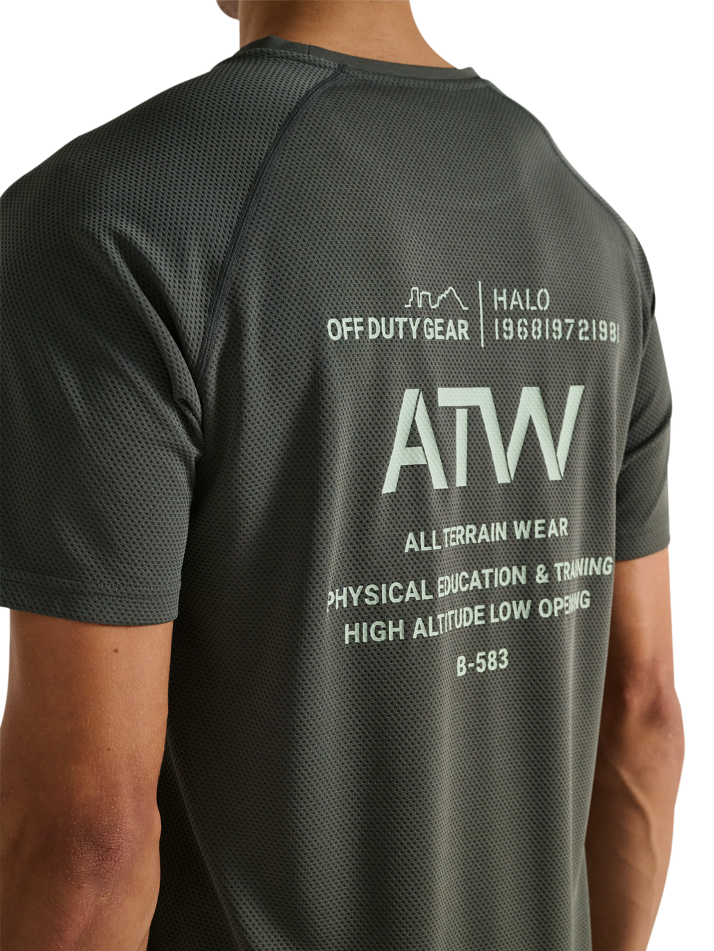 HALO SORONA T-SHIRT, GUNMETAL, model