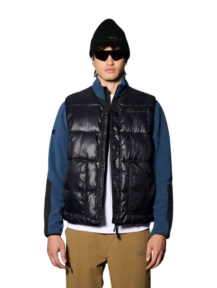 HALO TROOPER DOWN VEST, BLACK, model