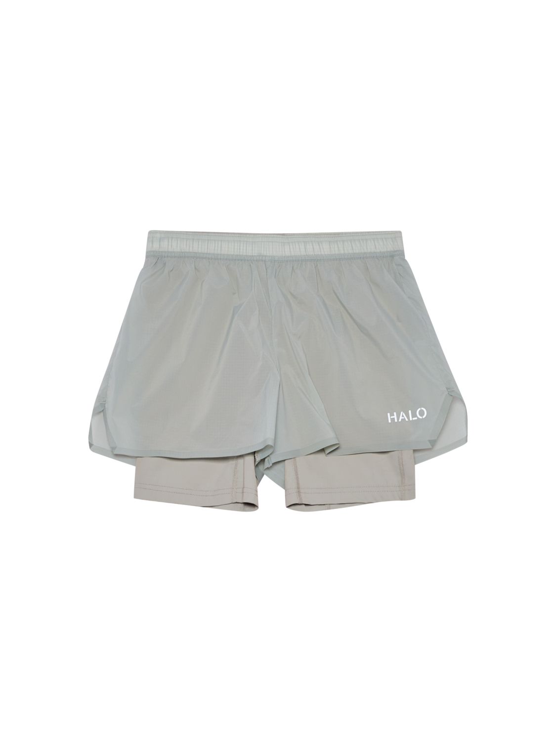 HALO 2 in 1 RUNNING SHORT, STORM GRAY, packshot