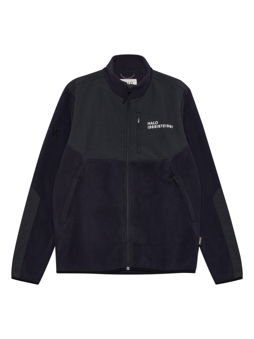 HALO BLOCKED ZIP FLEECE, DEEP WELL, packshot
