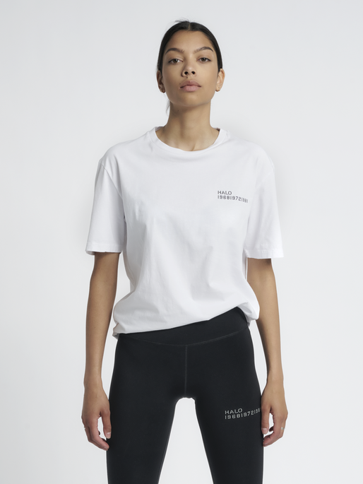HALO COTTON TEE, OPTIC WHITE, model