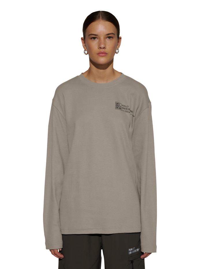 HALO GEAR WAFFLE L/S T-SHIRT 01, MOURNING DOVE, model