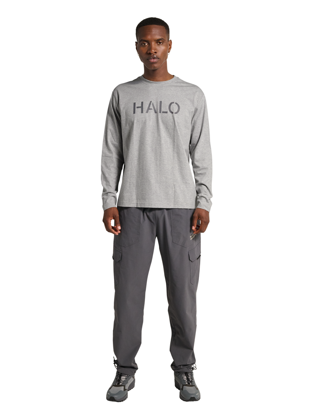 HALO UNIFORM LS, LIGHT GREY MELANGE, model