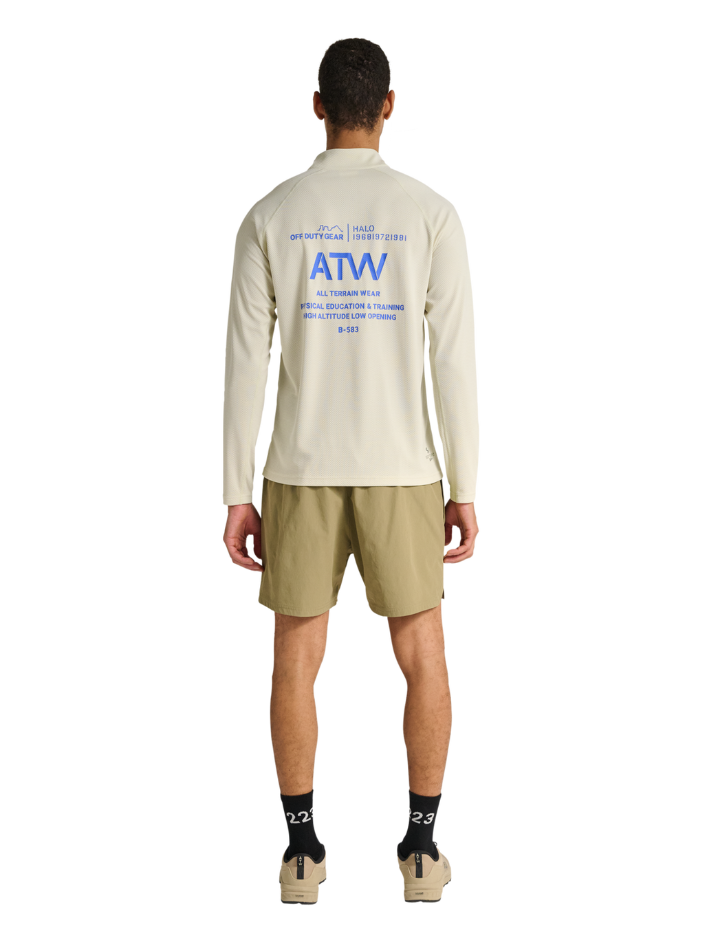 HALO SORONA HALF ZIP, TURTLEDOVE, model