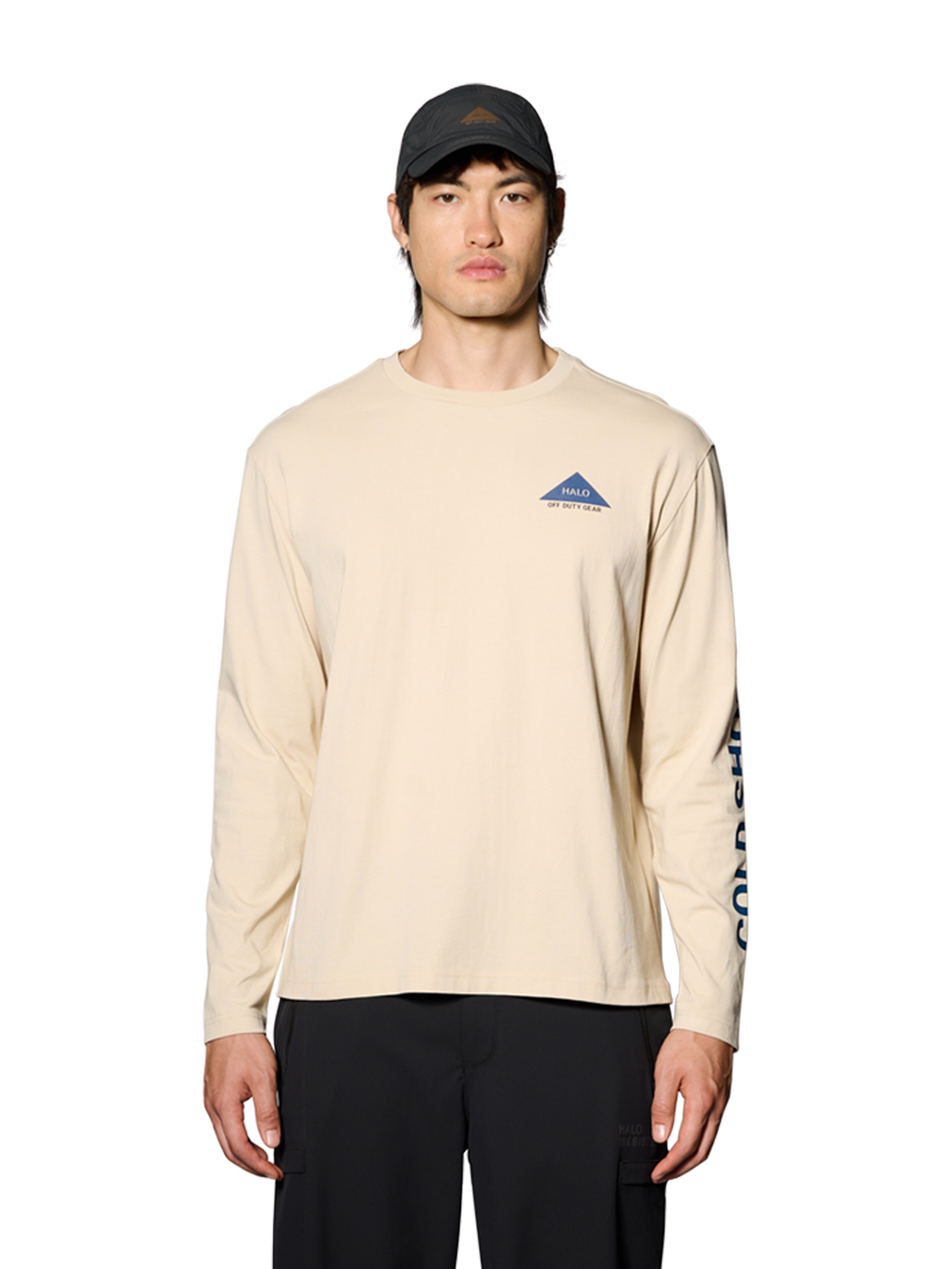 HALO SHORES L/S T-SHIRT, OYSTER GRAY, model