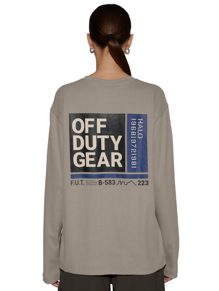 HALO GEAR WAFFLE L/S T-SHIRT 01, MOURNING DOVE, model