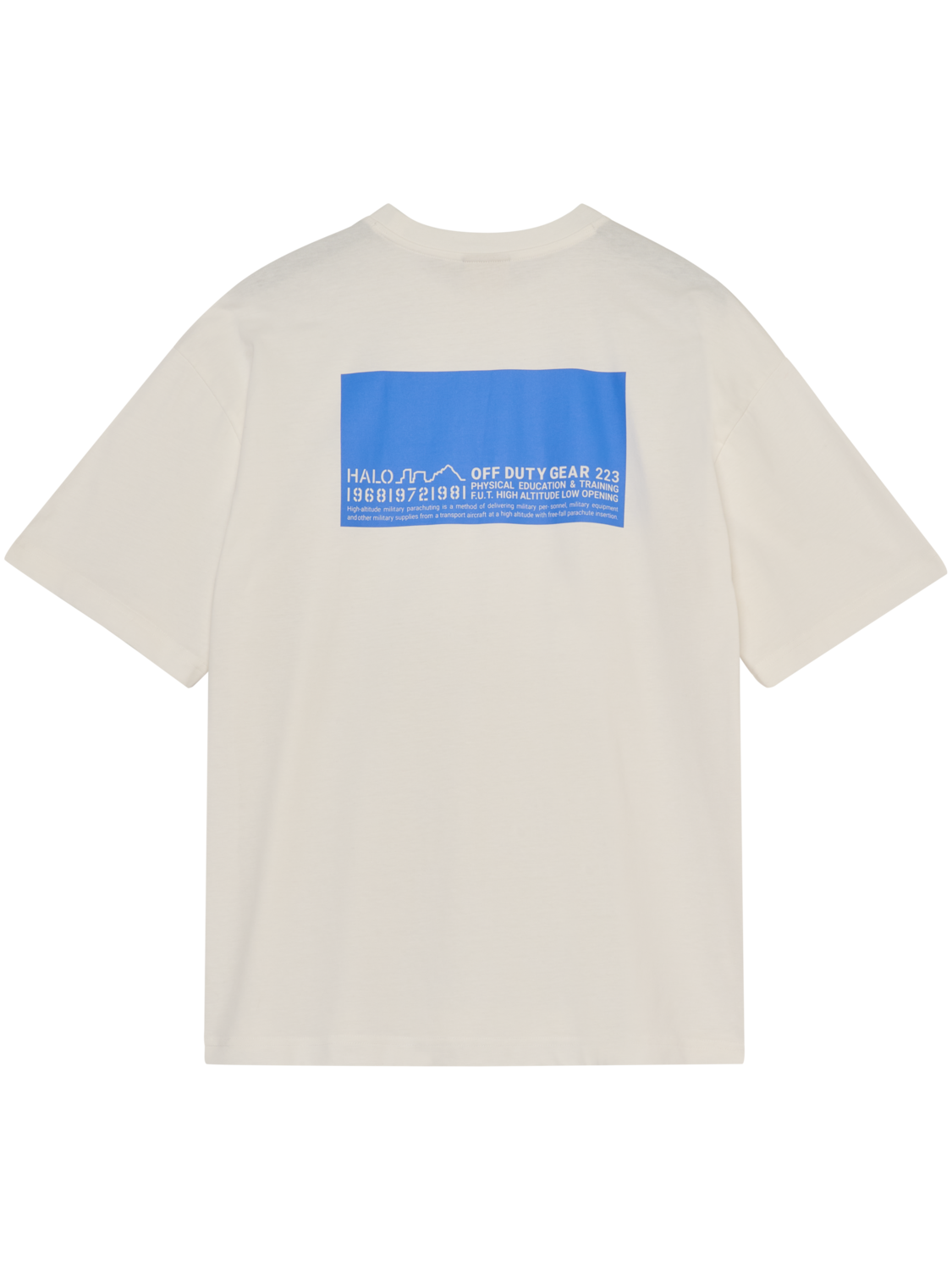 HALO GRAPHIC BOXY T-SHIRT, MARSHMALLOW/PALACE BLUE, packshot