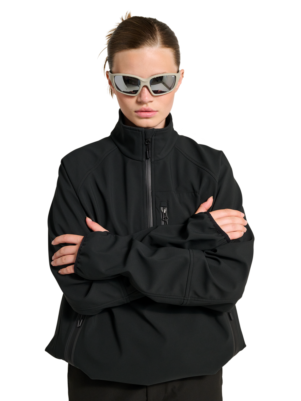 HALO ELITE SOFTSHELL HALF ZIP, BLACK, model