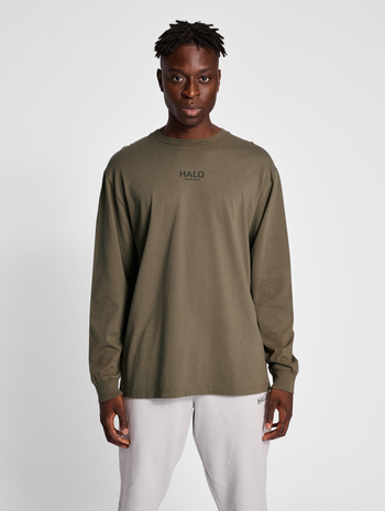 HALO GRAPHIC L/S TEE, MAJOR BROWN, model