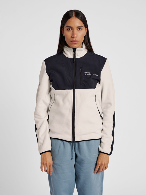 HALO HALO BLOCKED ZIP FLEECE SILVER BIRCH newlinehalo