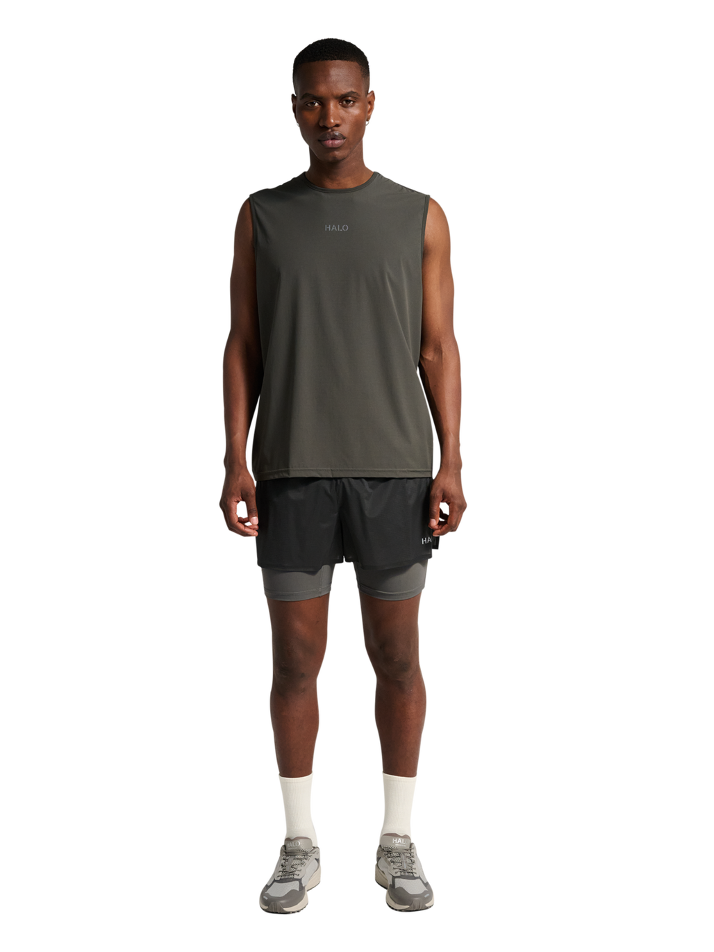 HALO 2 in 1 RUNNING SHORT, RAVEN, model