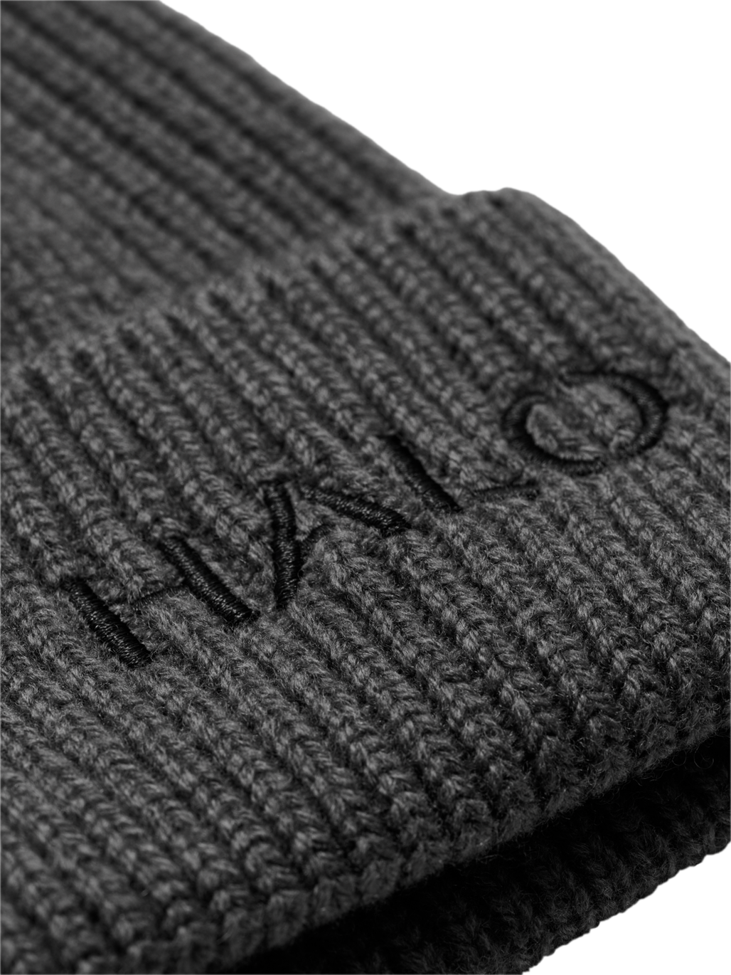 HALO  WOOL RIB BEANIE, ASPHALT, packshot