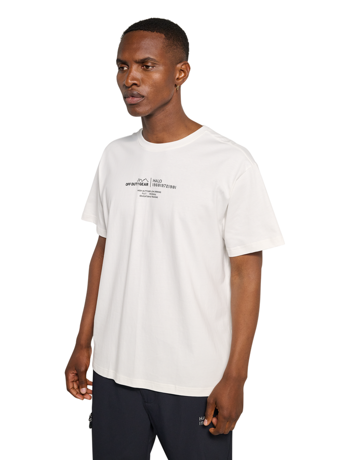 HALO GRAPHIC T-SHIRT, MARSHMALLOW/BLACK, model