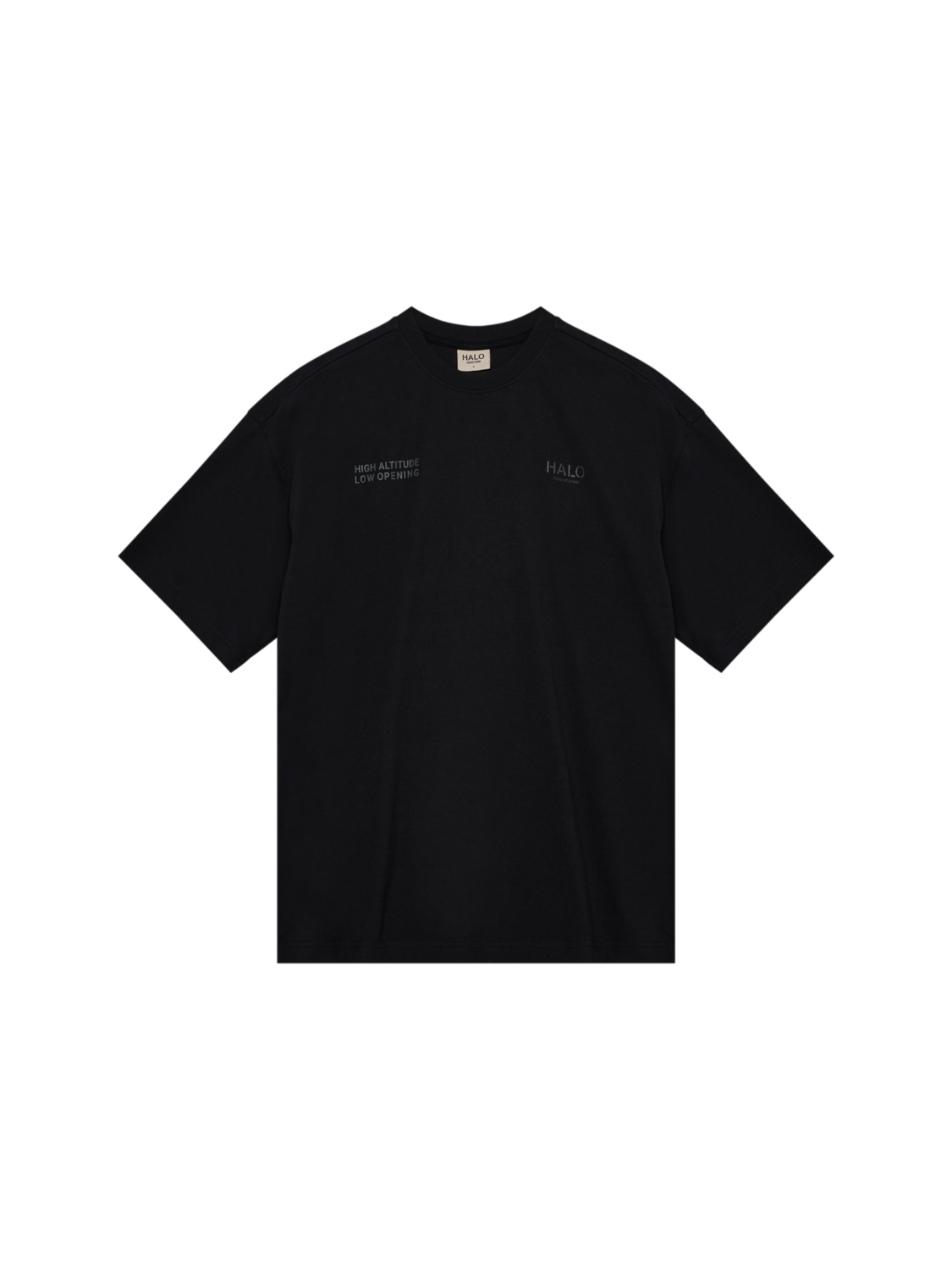 HALO GRAPHIC BOXY T-SHIRT, BLACK/RAVEN, packshot