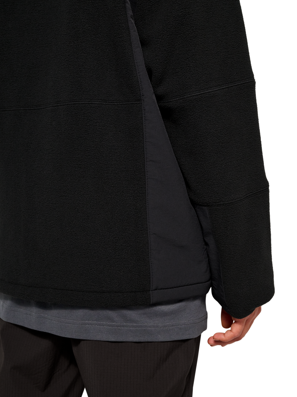 HALO WINDPROOF TEDDYFLEECE JACKET, BLACK, model