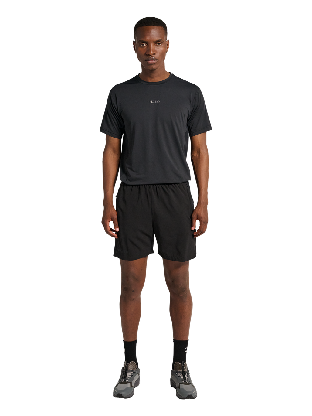 HALO SCOUT SHORTS, BLACK, model