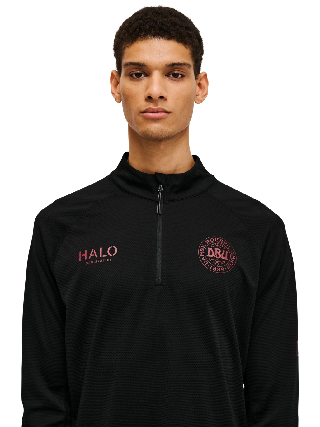 ★DNSR★ Lettering Half Sleeve Black HALO HALO DBU SORONA HALF ZIP - BLACK | newlinehalo.com