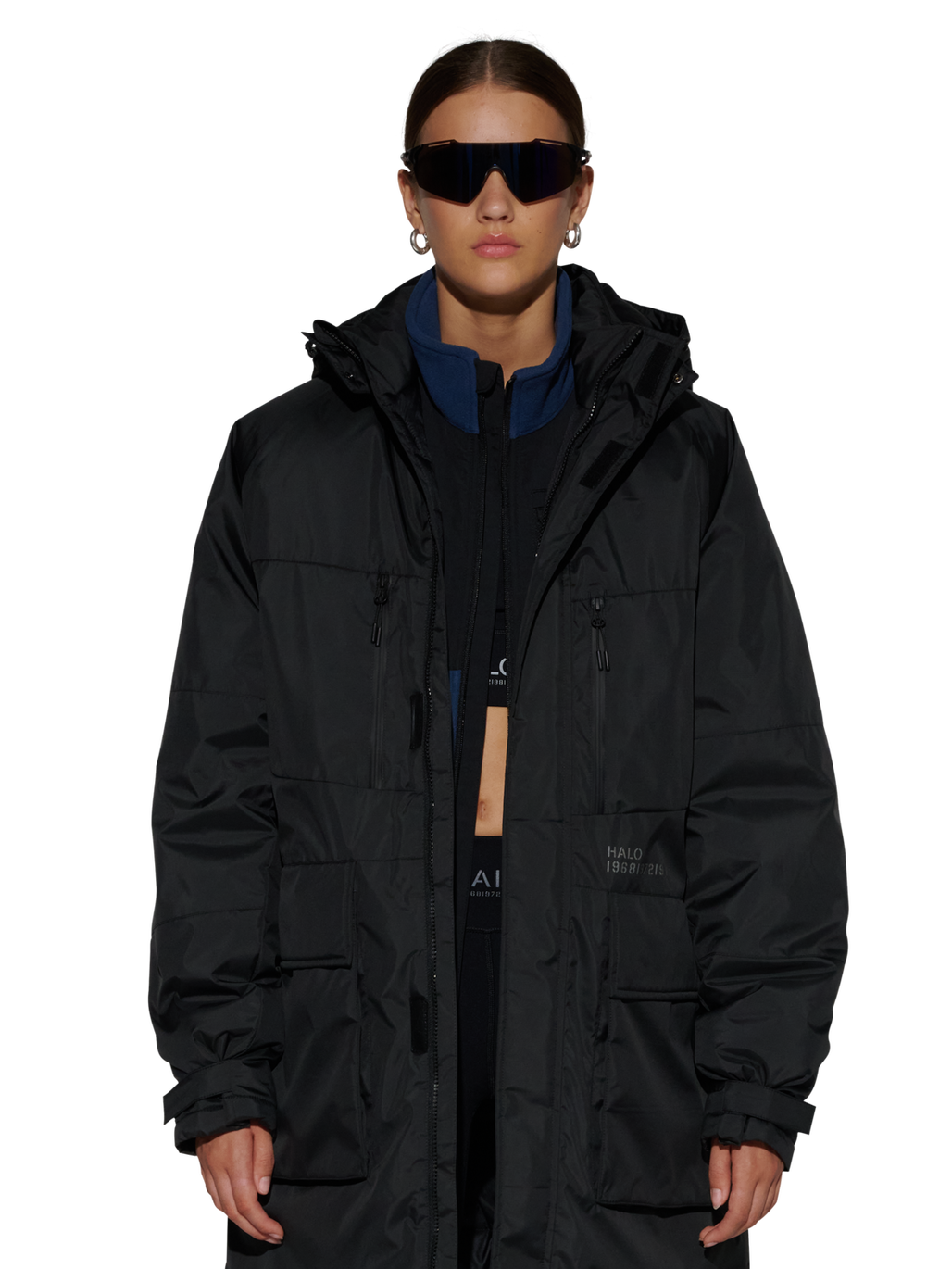 HALO SHIELD THERMOLITE PARKA, BLACK, model