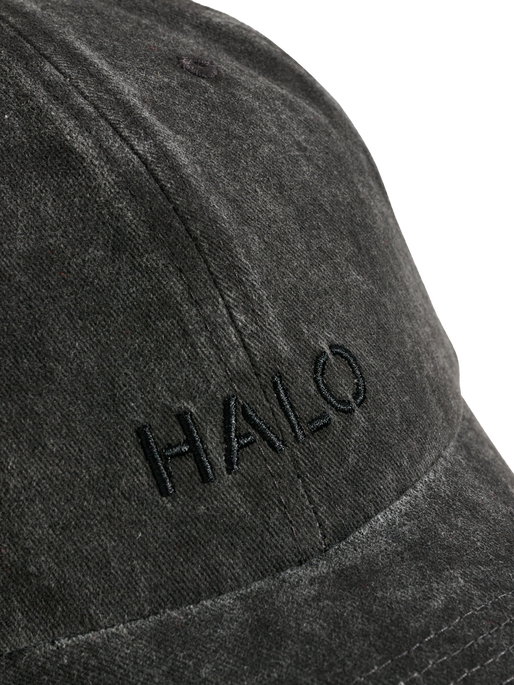 HALO WASHED CANVAS CAP, BLACK, packshot
