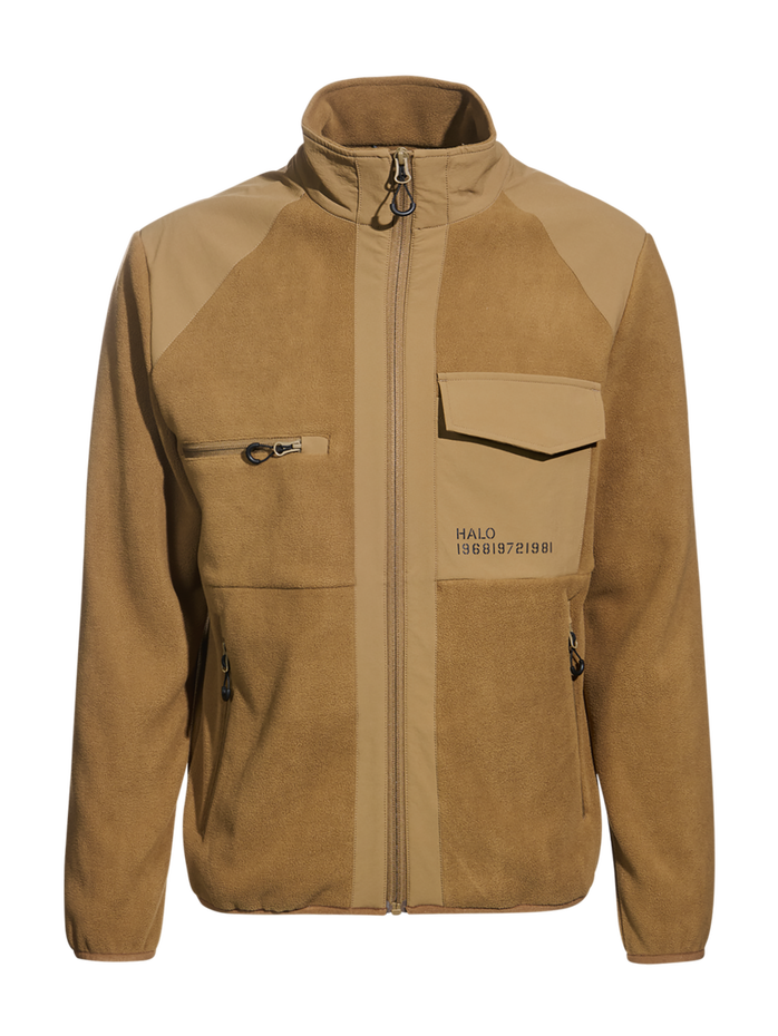 HALO PANELED FLEECE JACKET, KANGAROO HALO PANELED FLEECE JACKET, KANGAROO, packshot