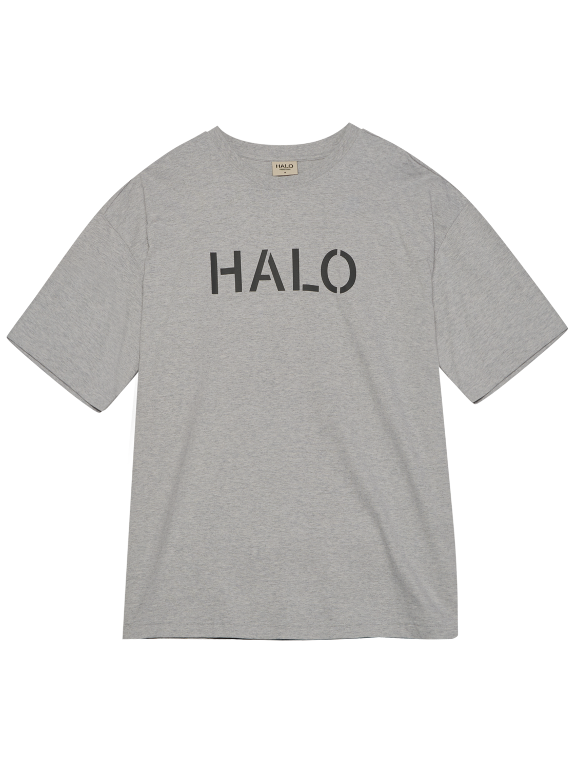 HALO UNIFORM BOXY T-SHIRT, LIGHT GREY MELANGE, packshot