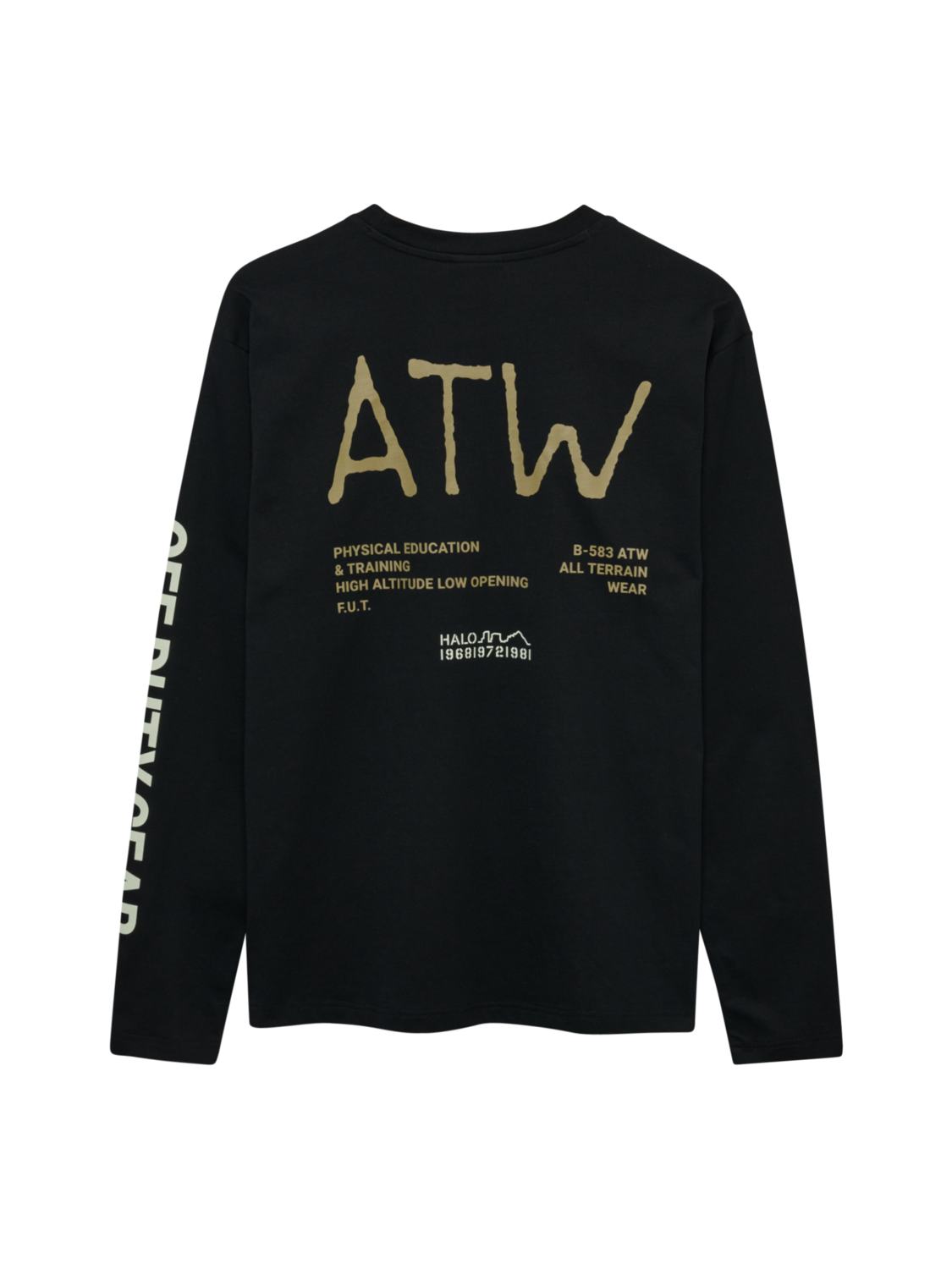 HALO GRAPHIC LS T-SHIRT, BLACK, packshot