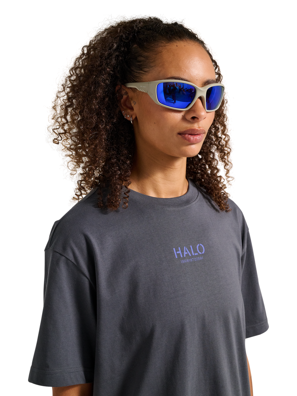 HALO GRAPHIC T-SHIRT, ASPHALT, model