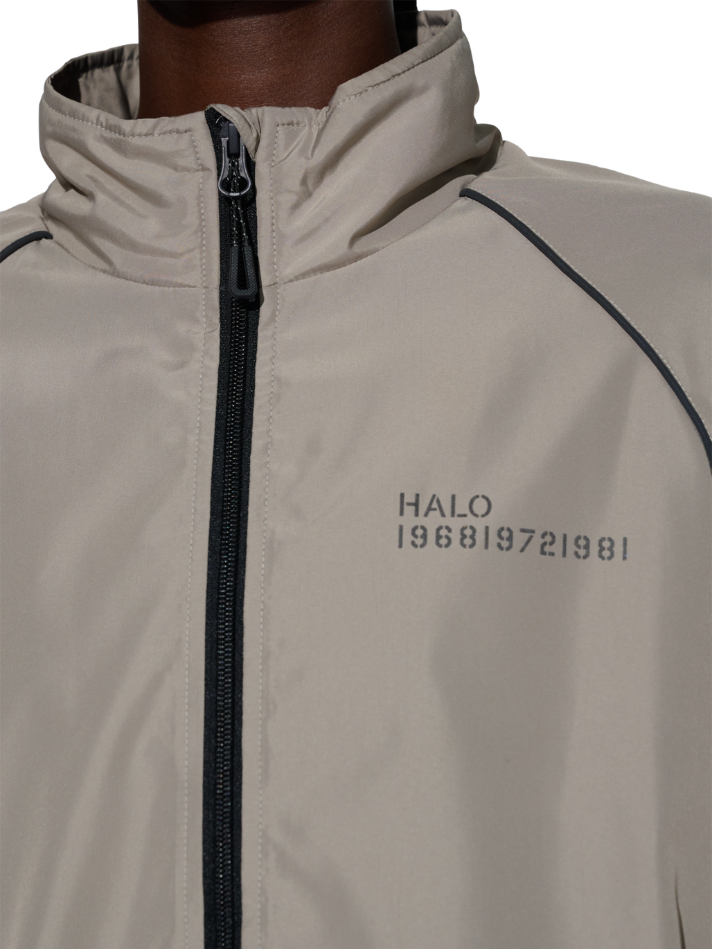 HALO TRACKSUIT  JACKET, MOURNING DOVE, model