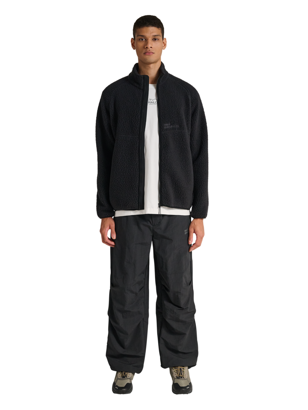 HALO MOVE POLARTEC FLEECE JACKET, BLACK, model